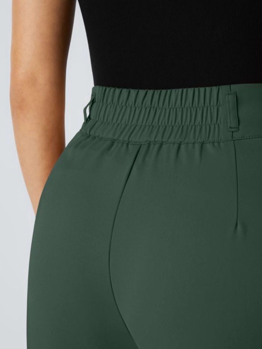HALARA Forest Green High-Rise Straight Leg Suit Pants - Picture 4 of 9